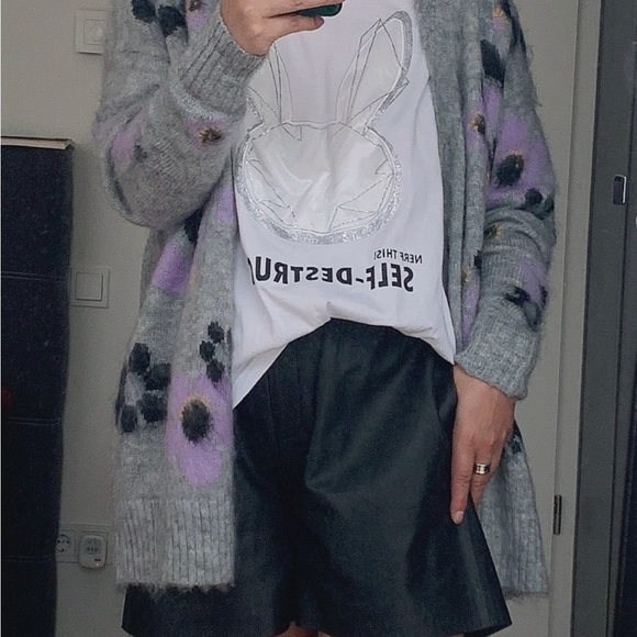 Miu Miu Gray and Purple Cardigan - Picture 4 of 9